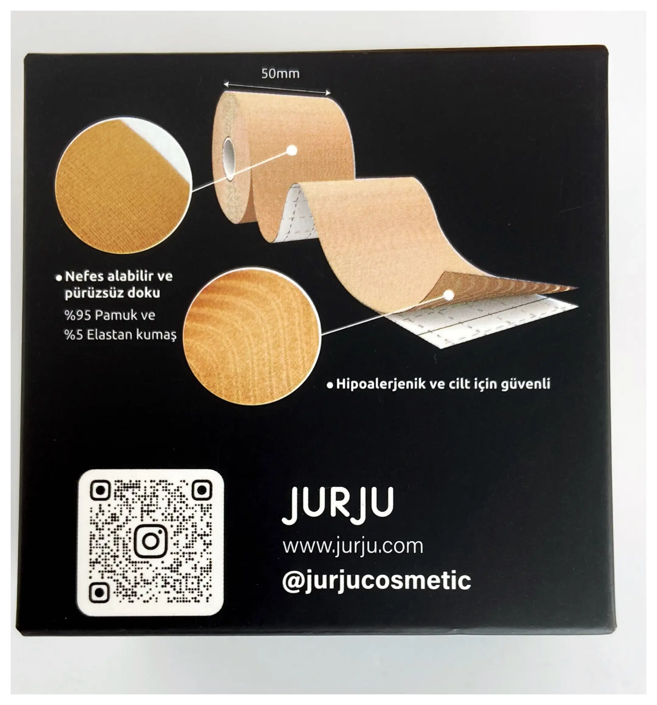 JURJU BOOB TAPE Göğüs Bandı (Siyah)